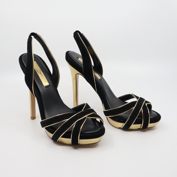 BCBG Madelia black suede/leather sling-backs - Picture 4 of 7